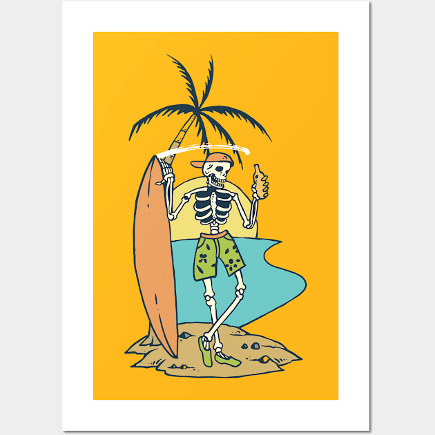 Beachwear Skeleton Wall Art by spacemedia